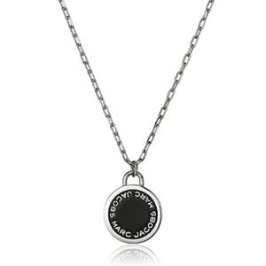 Marc Jacobs Enamel Logo Disc Pendant Necklace